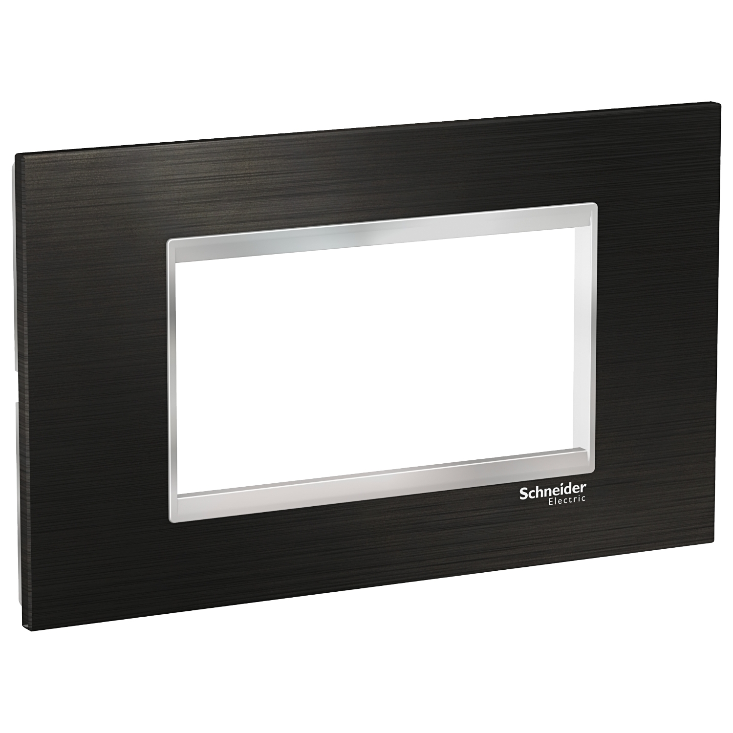 Rama ornament Schneider Easy Styl 4 module Inox Negru/Crom LMR7734038