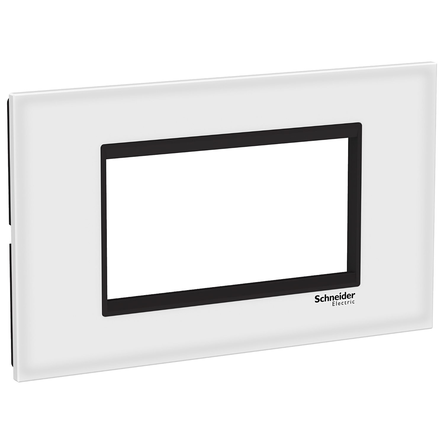 Rama ornament Schneider Easy Styl 4 module Sticla Alb/Negru LMR7964031