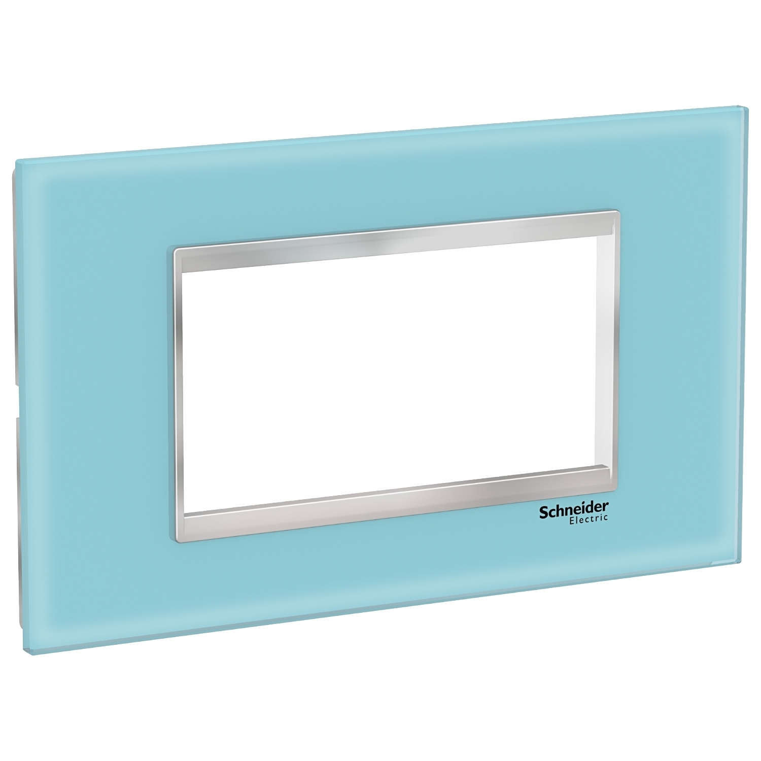 Rama ornament Schneider Easy Styl 4 module Sticla Albastru/Crom LMR7914038