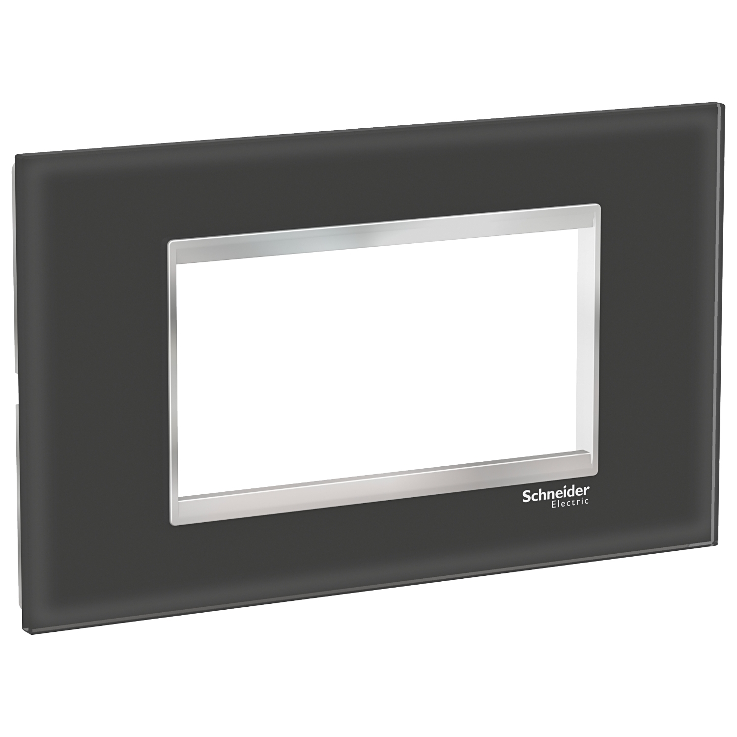 Rama ornament Schneider Easy Styl 4 module Sticla Negru/Crom LMR7934038