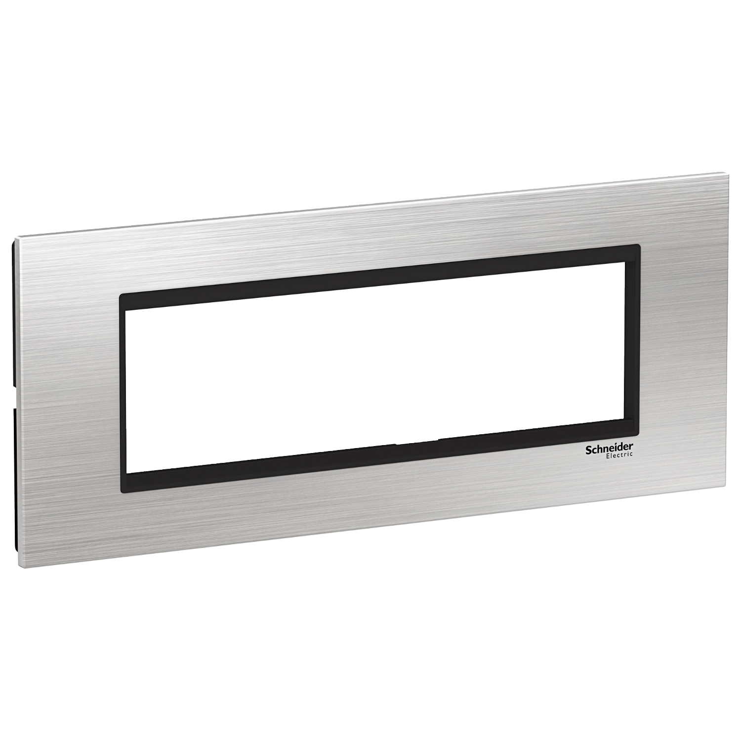 Rama ornament Schneider Easy Styl 7 module Inox Argintiu/Negru LMR7667031