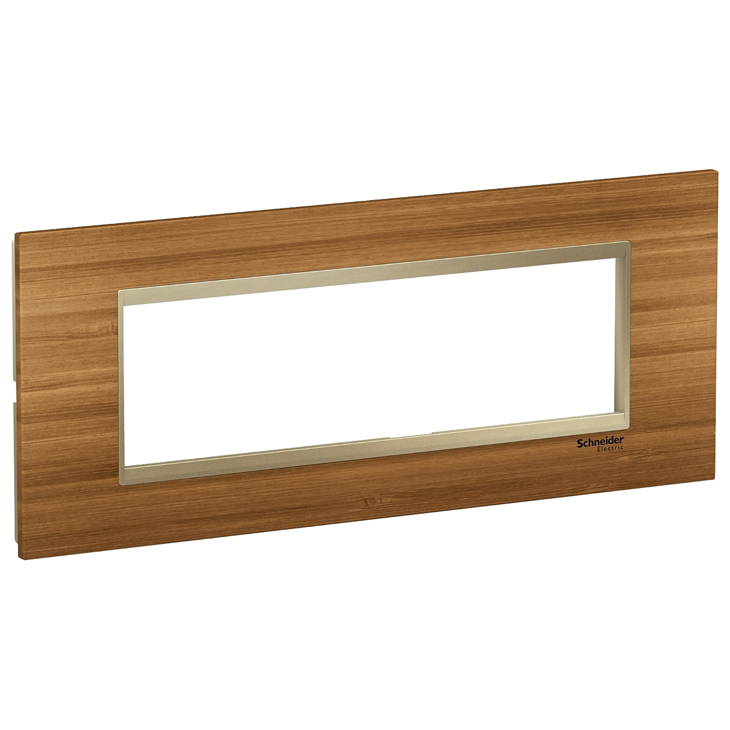 Rama ornament Schneider Easy Styl 7 module Lemn Bambus/Bej metalic LMR7837039