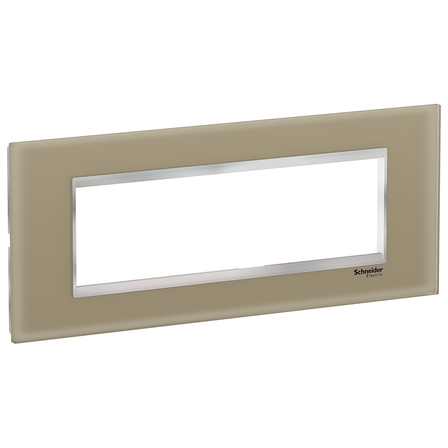Rama ornament Schneider Easy Styl 7 module Sticla Maro deschis/Crom LMR7927038