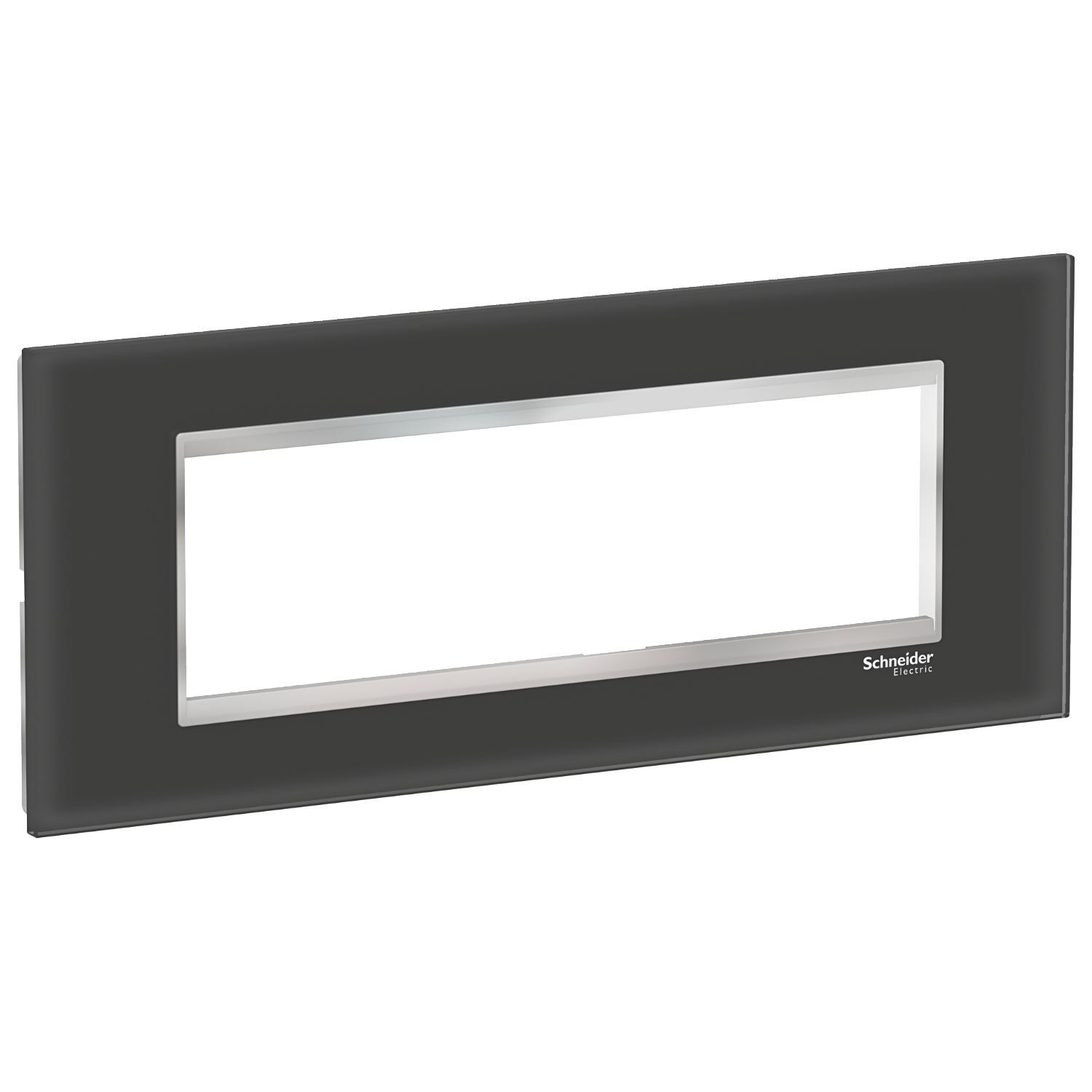 Rama ornament Schneider Easy Styl 7 module Sticla Negru/Crom LMR7937038