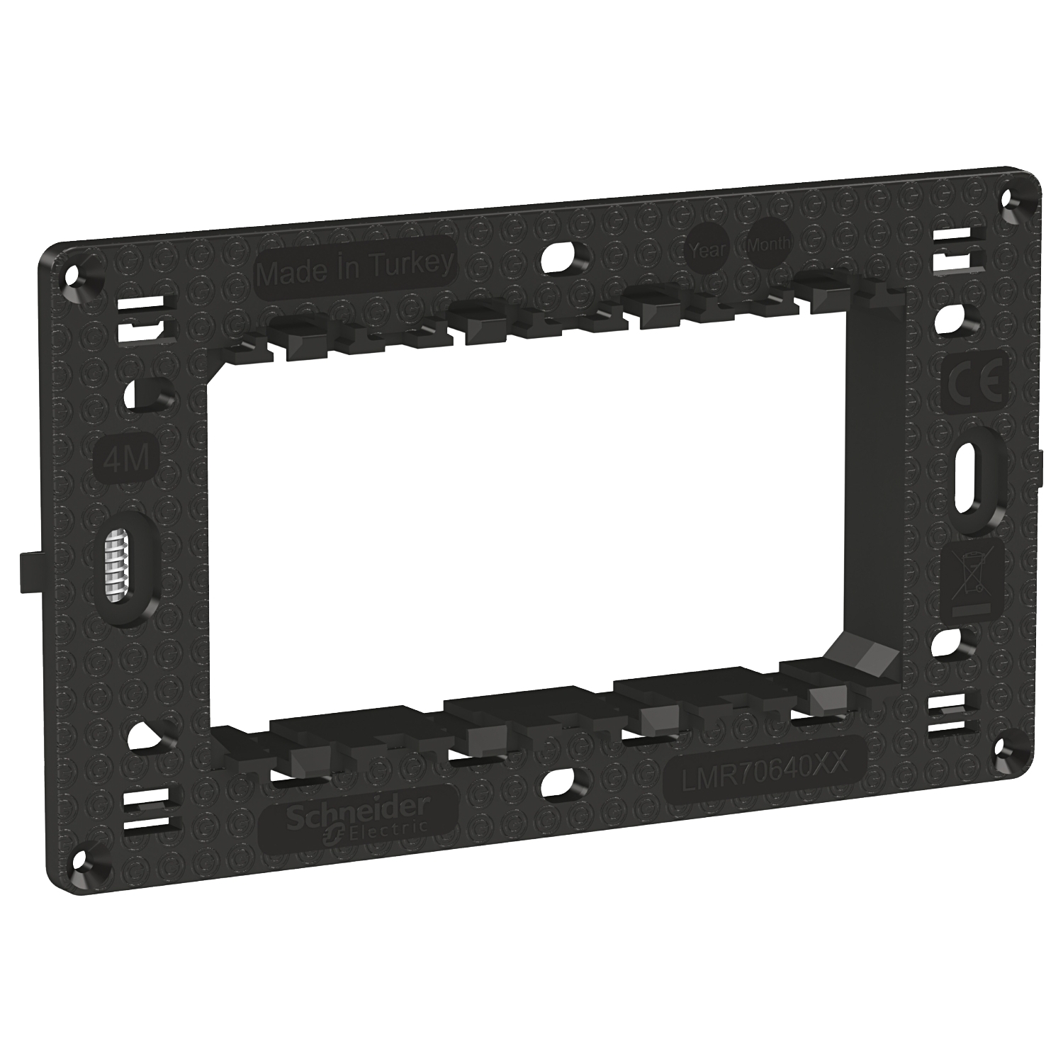 Suport fixare Schneider Easy Styl 4Module negru LMR7064003