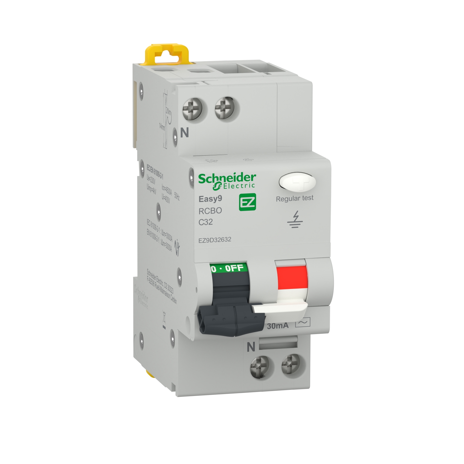 Easy9 intrerupator diferential RCBO 1P+N 4500 Tip AC 30mA C 32A Schneider EZ9D32632