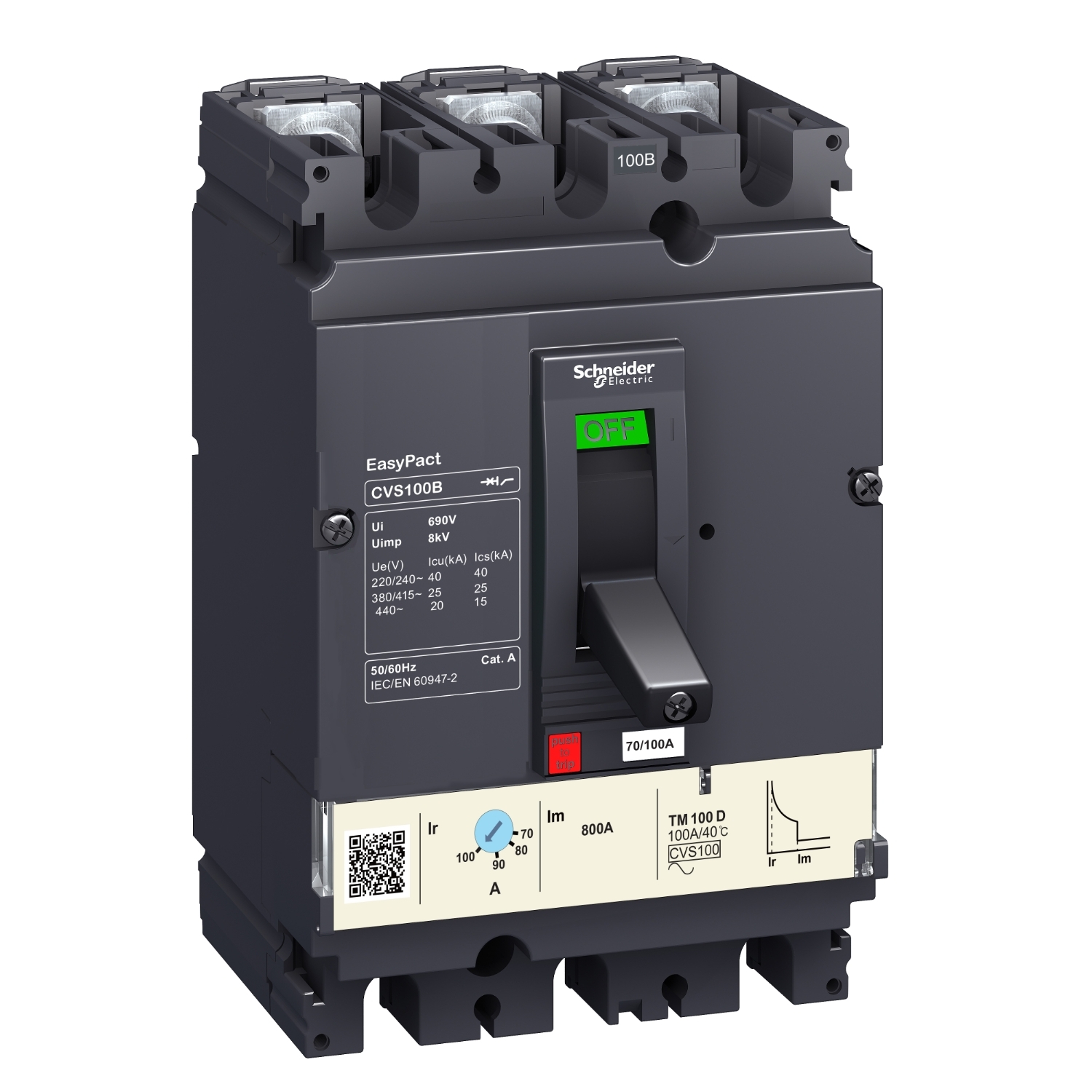 Easypact Cvs - Cvs100B Tm100D intreruptor - 3P/3D Schneider LV510307