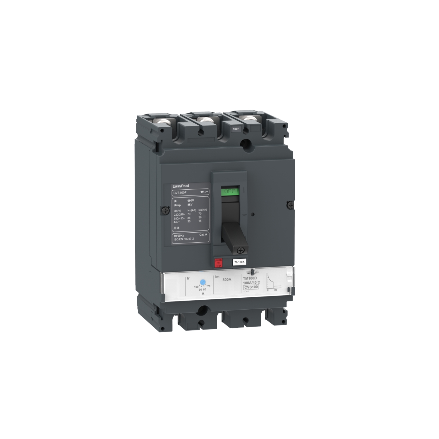 Easypact Cvs - Cvs100F Tm100D intreruptor - 3P/3D Schneider LV510337