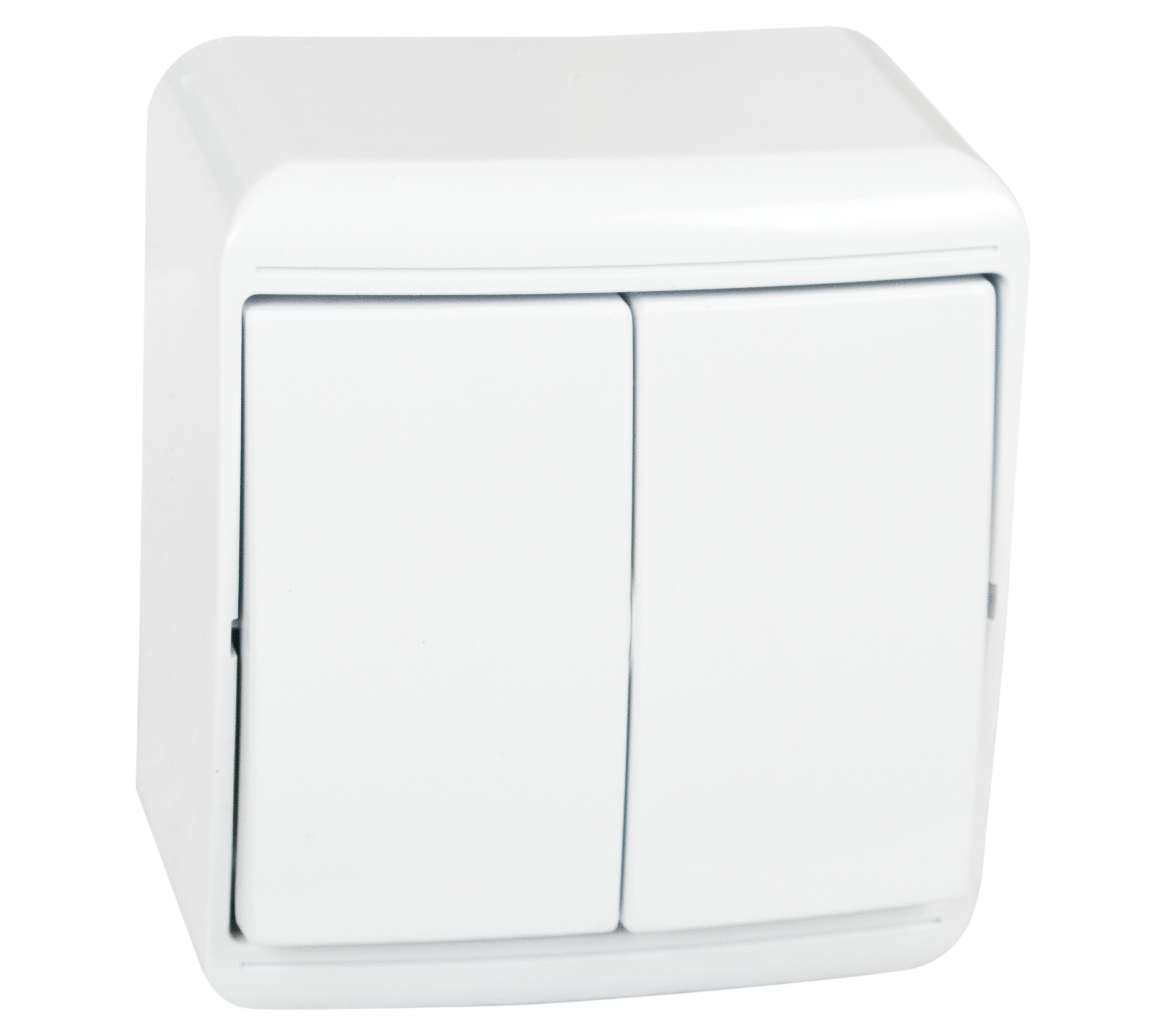 Electrix Intrerrupator dublu Alb IP20 Elmark 19221307 