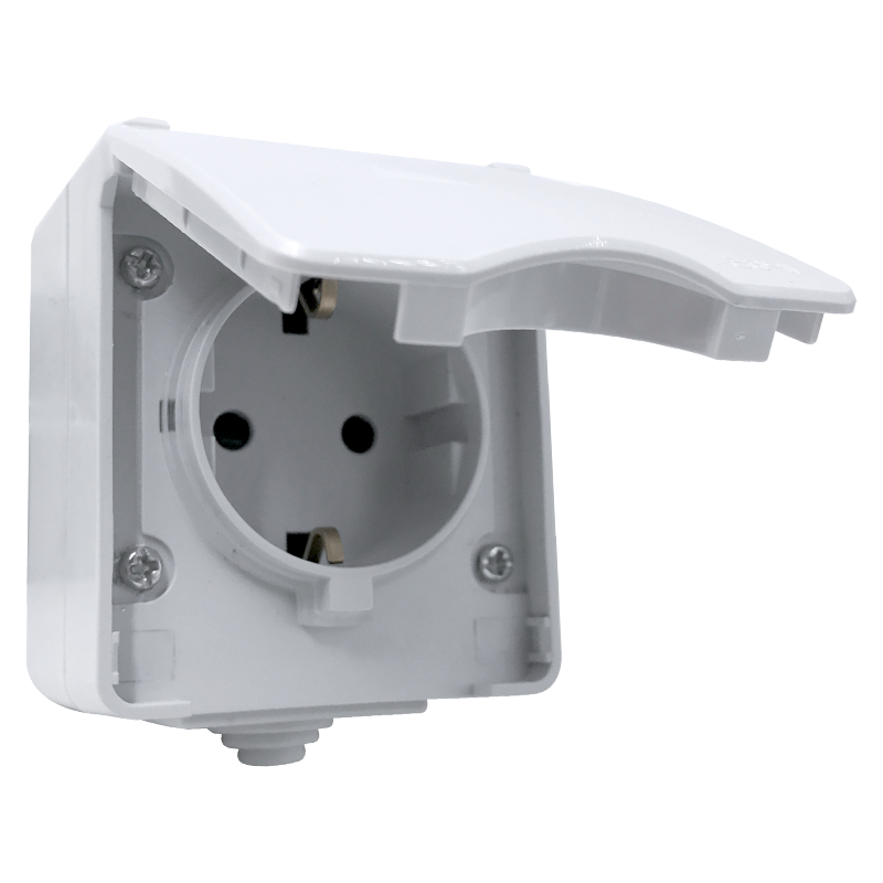 Electrix Priza simpla Gri IP65 Elmark 191112 