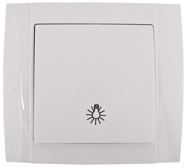 Hakan Intrerupator cu revenire Alb cu LED Elmark 380821