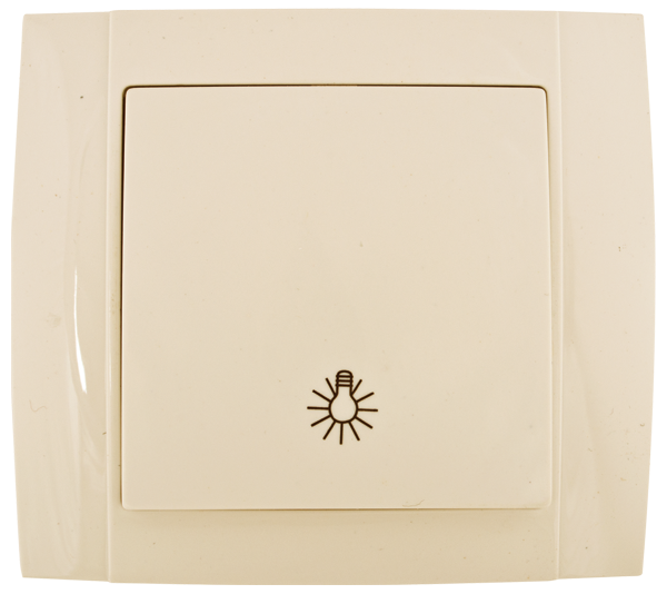Hakan Intrerupator cu revenire Crem cu LED Elmark 380823