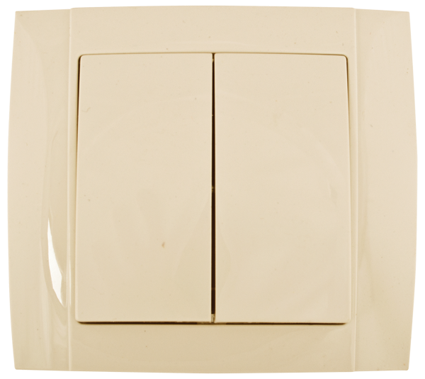 Hakan Intrerupator dublu Crem Elmark 380703