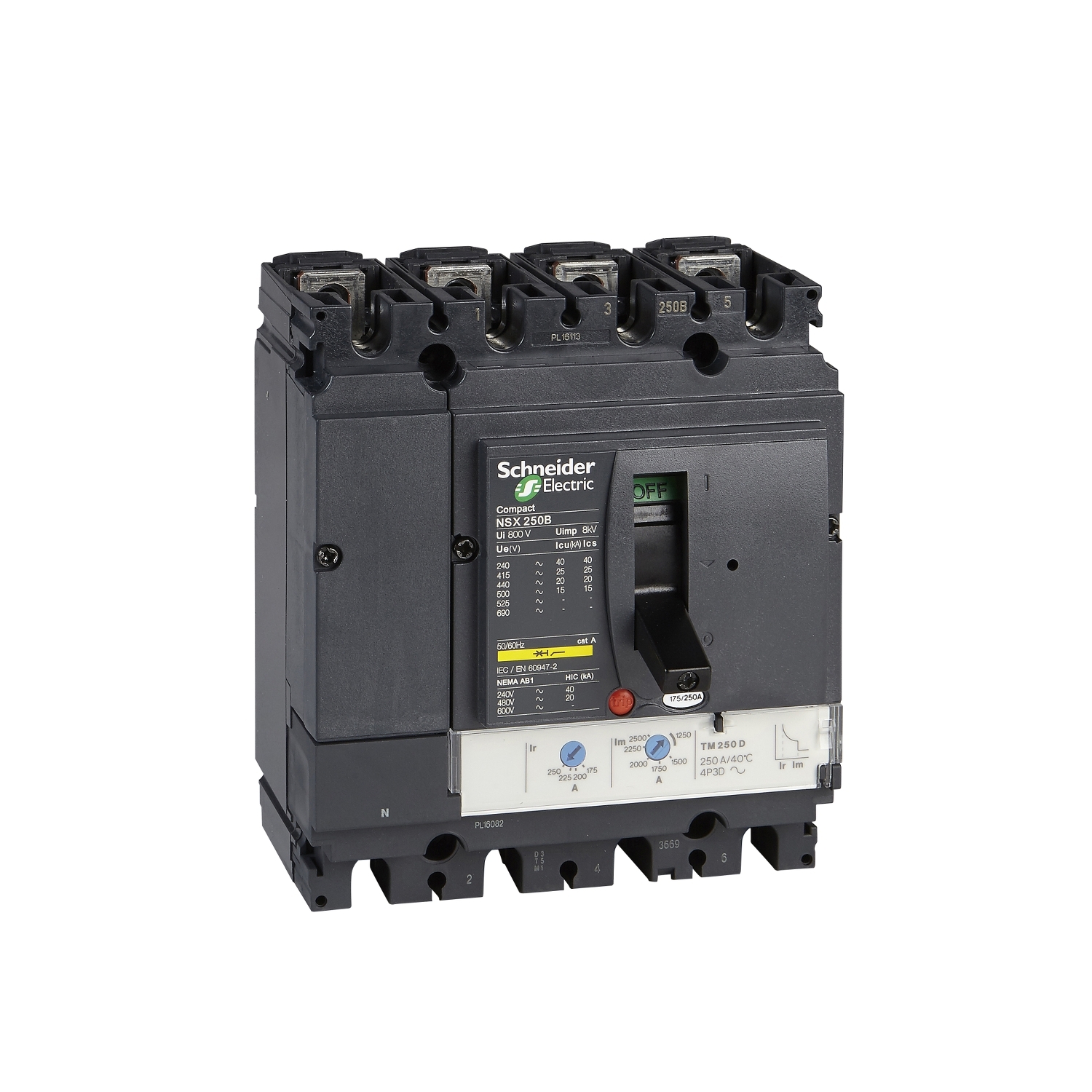 Intreruptor Auto Compact NSX250N - TMD - 200 A - 4p 3d Schneider LV431841
