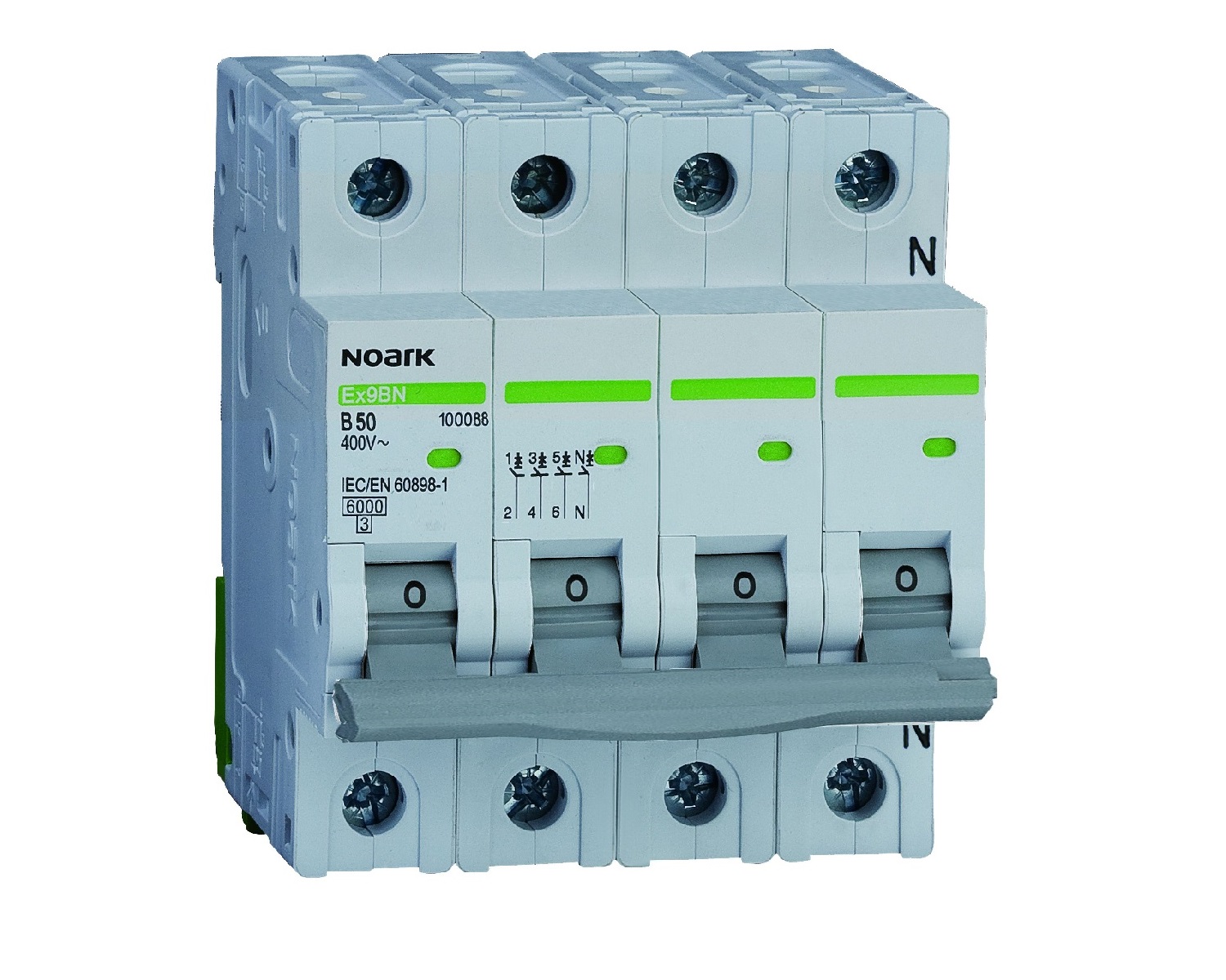 Intrerupator automat Siguranta 3P+N 16A 6KA caracteristica C Noark Ex9BN 100158
