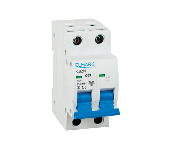 Siguranta electrica automata Elmark 62N 4A 2P Curba B 41604N,