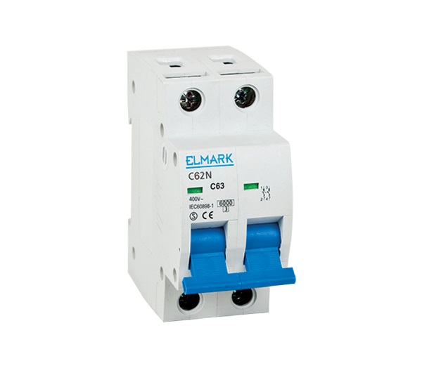 Siguranta electrica automata Elmark 6kA 2P 10A Curba C omega 41210NO,