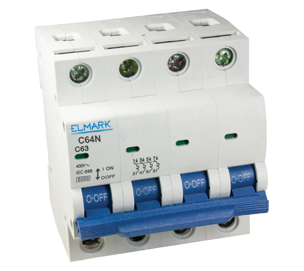 Siguranta electrica automata Elmark 6kA 4P 4A Curba C 41404
