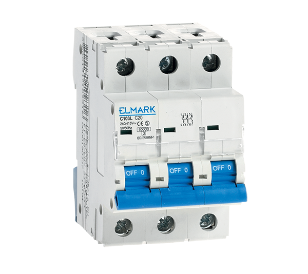 Siguranta electrica automata Elmark C103L 40A 3P Curba C 41311,