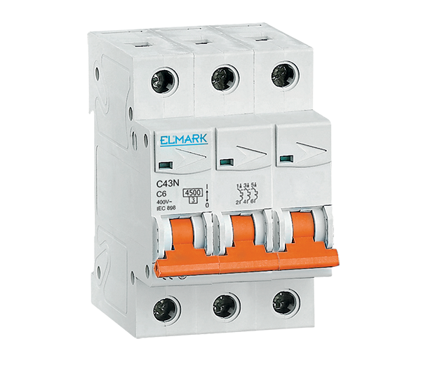 Siguranta electrica automata Elmark C43N 20A 3P Curba C 41544C,