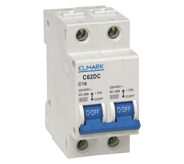 Siguranta electrica automata Elmark CURENT CONTINU 62DC CURENT CONTINU 6A 2P Curba C 41178