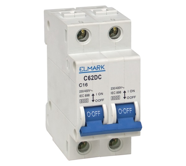 Siguranta electrica automata Elmark MCB 6 KA 62DC CURENT CONTINU 2A OLD DESIGN 41176O,