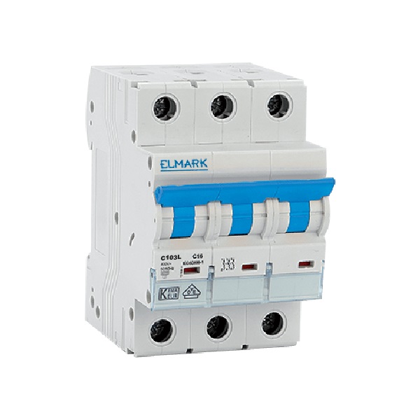Siguranta electrica automata Elmark MCB C103L 20A 3P Curba C color handle 41307C,