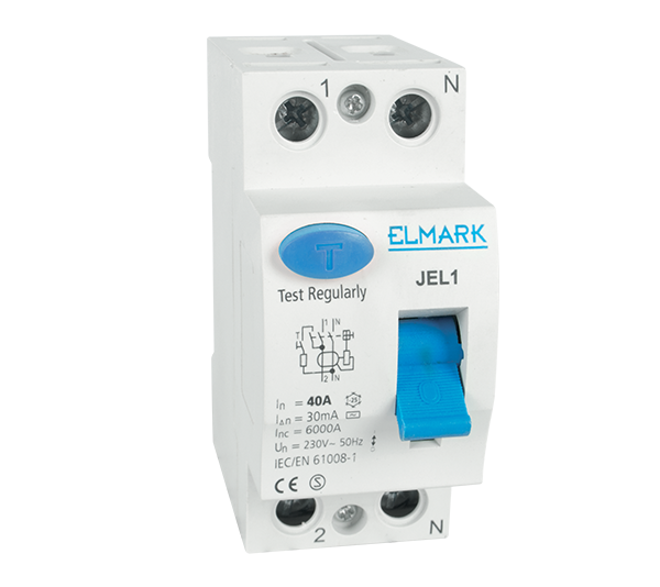 Intreruptor automat diferential Elmark JEL1 RCD TIP AC 2P 25A 100MA 40222,