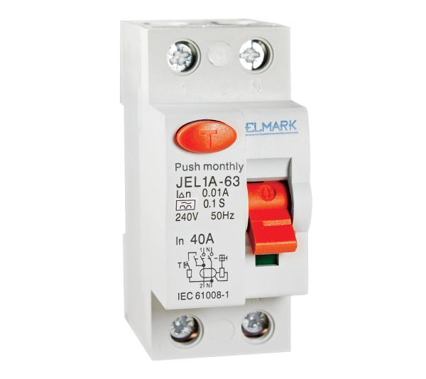 Intreruptor automat diferential Elmark JEL1A RCD TIP A 2P 40A 100MA 40542,