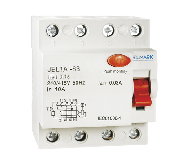 Intreruptor automat diferential Elmark JEL1A RCD TIP A 4P 10A 30mA 40610,