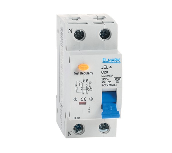 Intreruptor automat diferential Elmark JEL4 RCBO TIP AC C40 2P 40A 30mA 40274E,