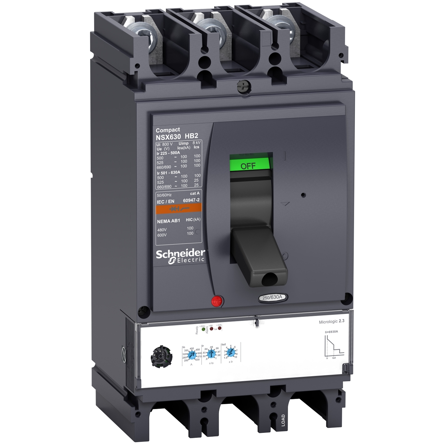 Intreruptor Auto Compact Nsx400Hb2 - Micrologic 2.3 - 400 A - 3 Poli 3D Schneider LV433642 