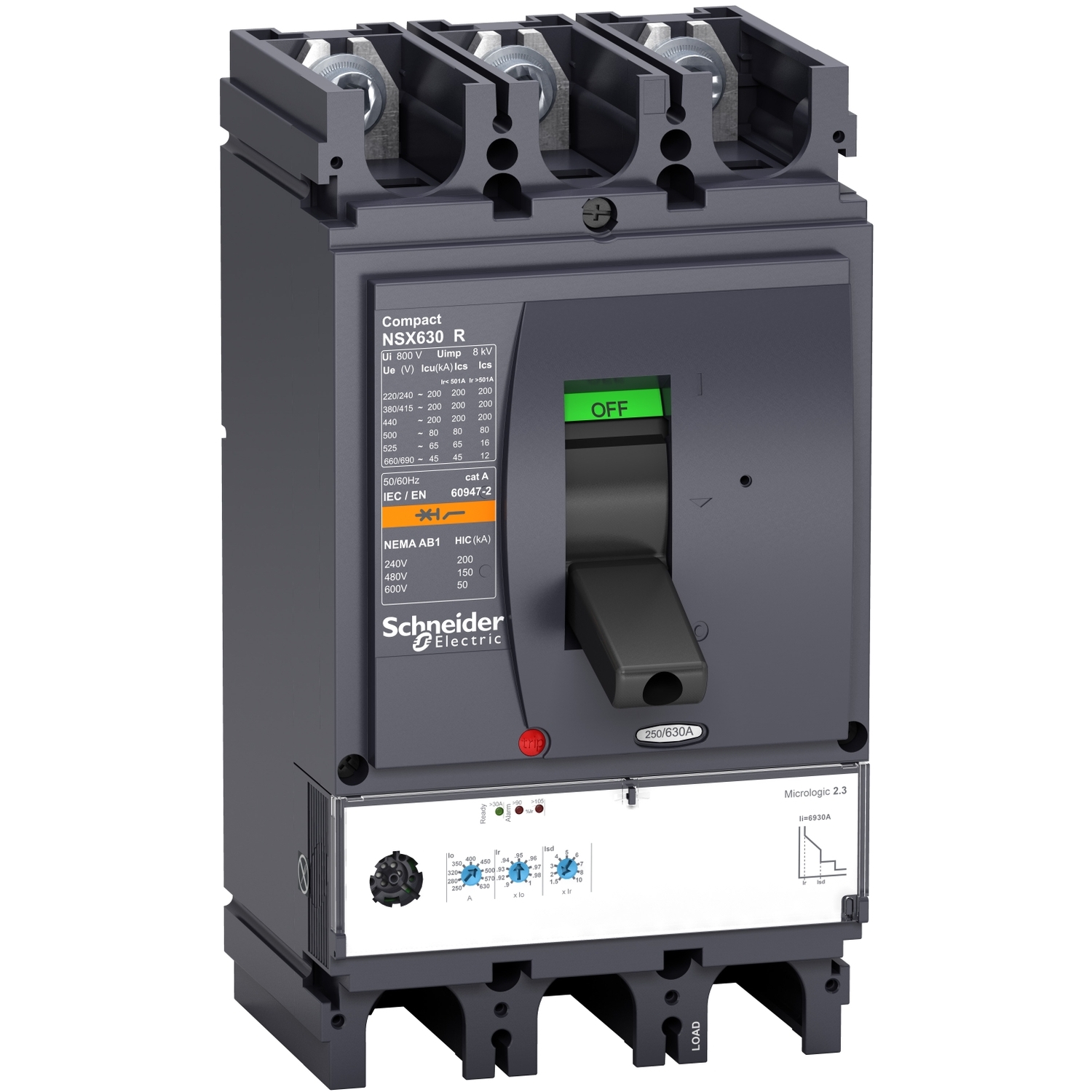 Intreruptor Auto Compact Nsx400R - Micrologic 2.3 - 400 A - 3 Poli 3D Schneider LV433602 