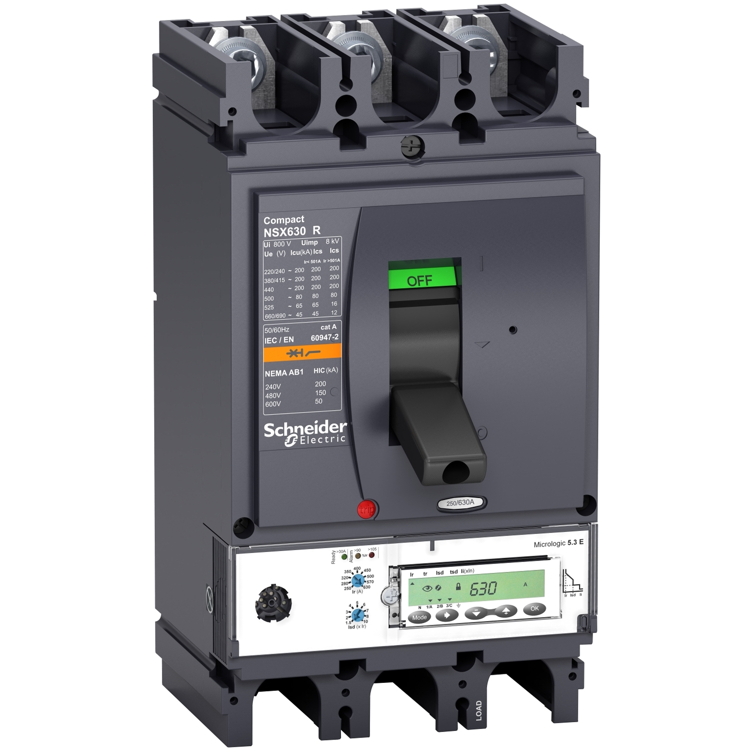 Intreruptor Auto Compact Nsx400R - Micrologic 5.3 E - 400 A - 3 Poli 3D Schneider LV433606 
