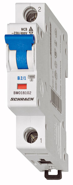 Intrerupator, Automat, Monopolar, 1P, Schrack, Curba, B, 2A, 6kA, Schrack, BM618102-- 