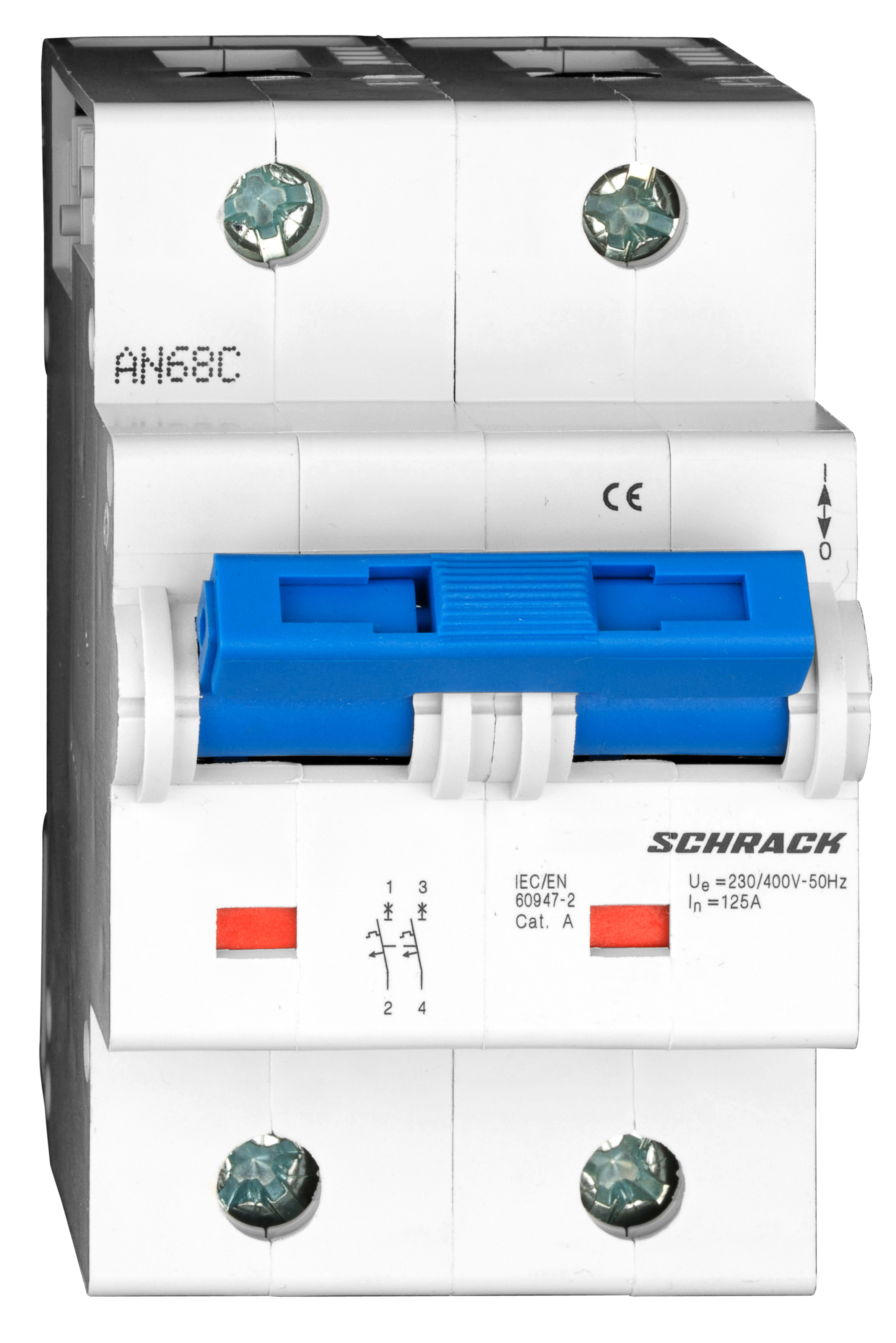 Intrerupator, automat, bipolar, 2p, schrack, curba, c, 125a, 10ka, schrack, br972912--