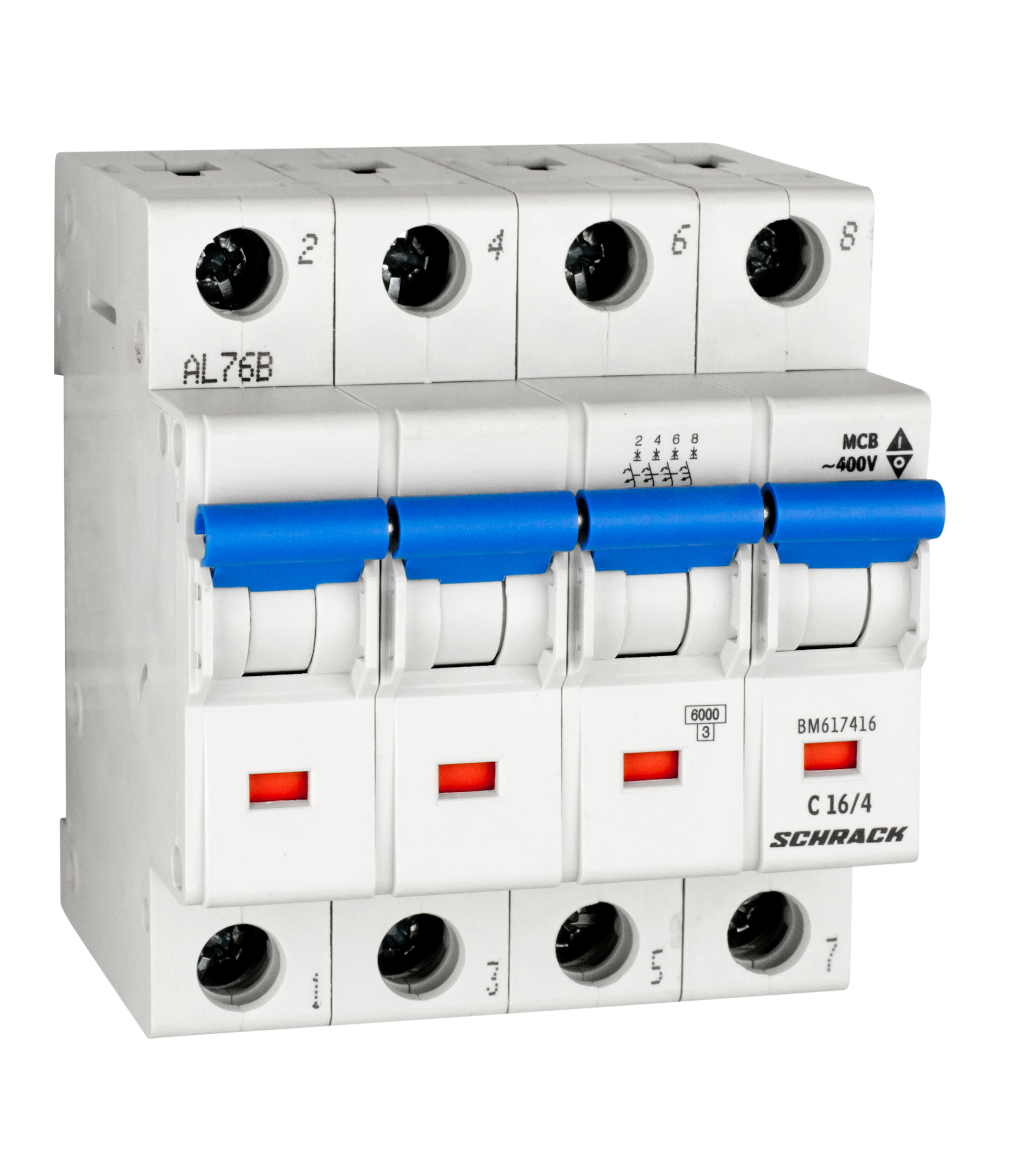 Intrerupator, automat, tetrapolar, 4p, schrack, curba, c, 16a, 6ka, schrack, bm617416--