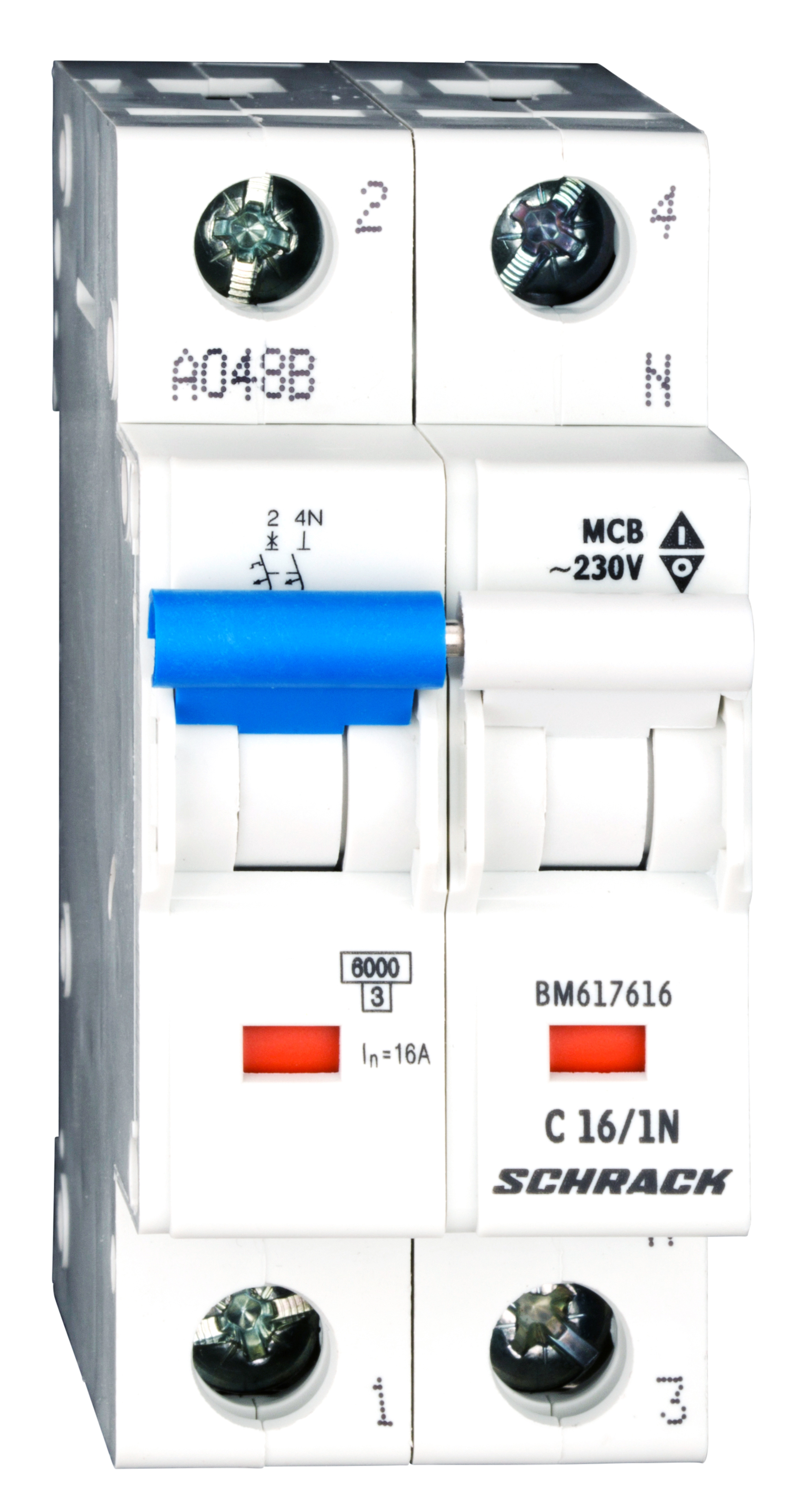 Intrerupator Automat Bipolar 1P+N Schrack Curba C 16A 6kA Schrack BM617616--