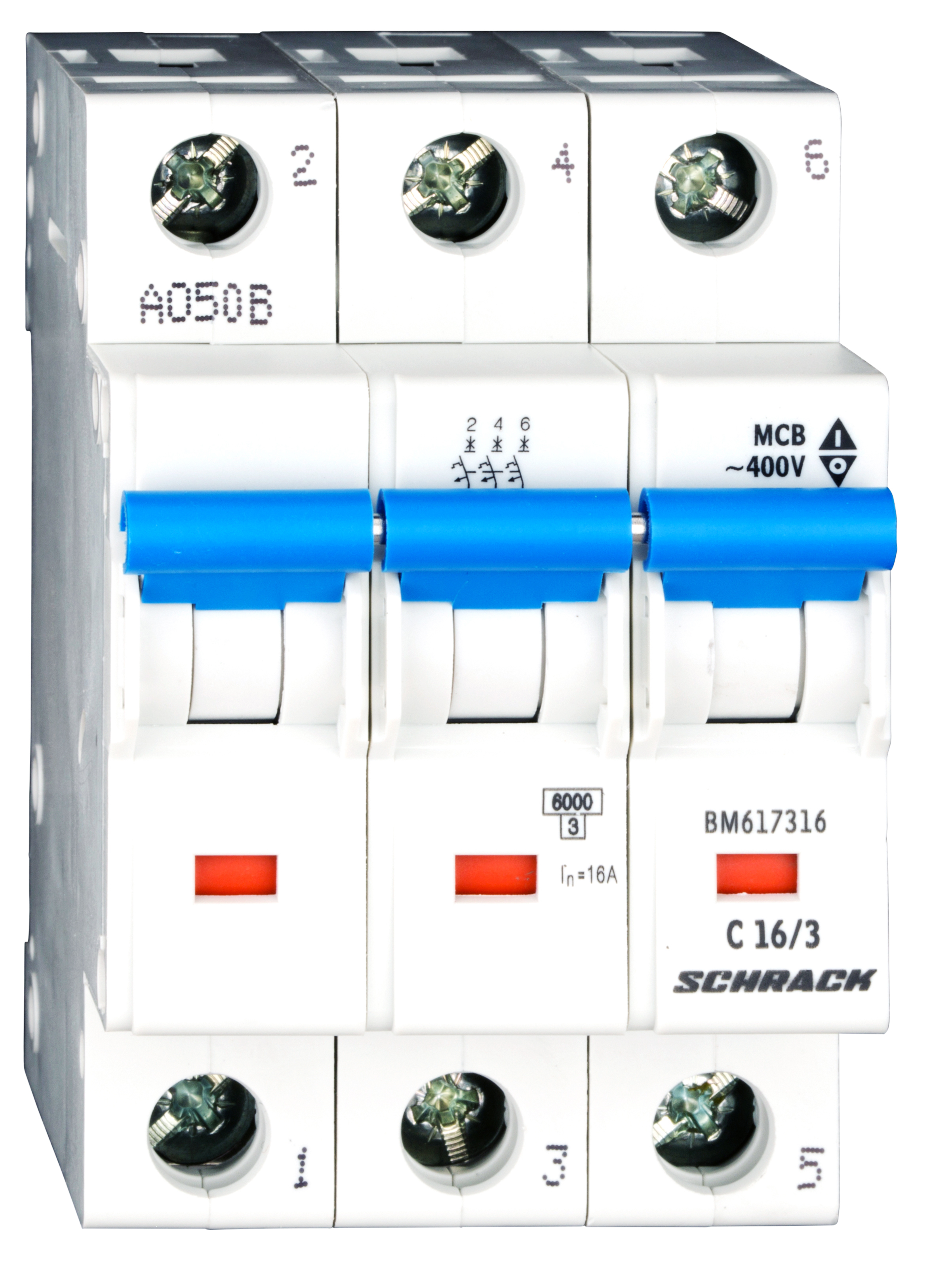 Intrerupator Automat Tripolar 3P Schrack Curba C 16A 6kA Schrack BM617316--