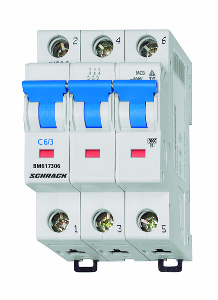 Intrerupator Automat Tripolar 3P Schrack Curba C 2A 6kA Schrack BM617302--
