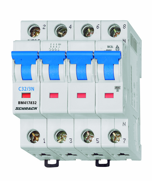 Intrerupator Automat Tetrapolar 3P+N Schrack Curba C 32A 4.5kA Schrack BM417832--