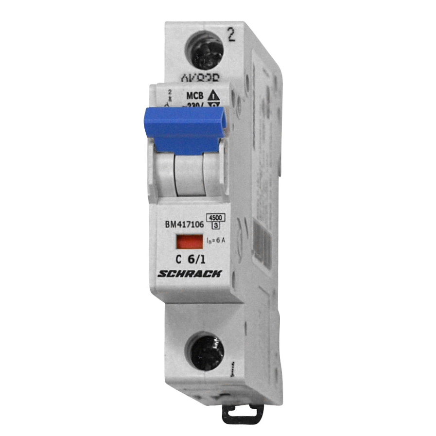 Intrerupator Automat Monopolar 1P Schrack Curba C 6A 4.5kA Schrack BM417106--