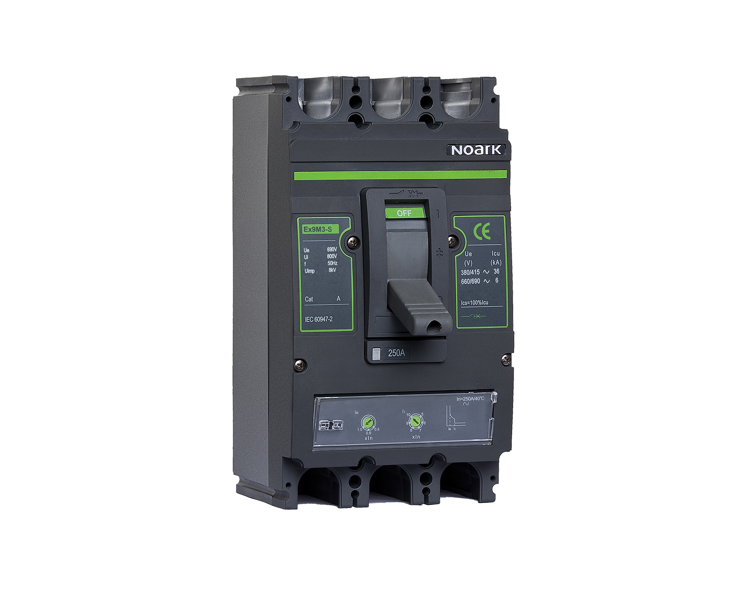Intreruptor automat tip usol 3P 400A 36kA dimensiune cadru M3 Noark Ex9M3S TM 111964