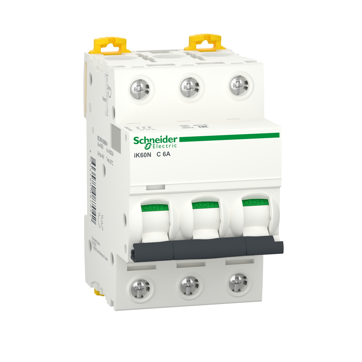 Intrerupator automat siguranta - Ik60N - 3P - 6 A - Curba C Schneider A9K24306