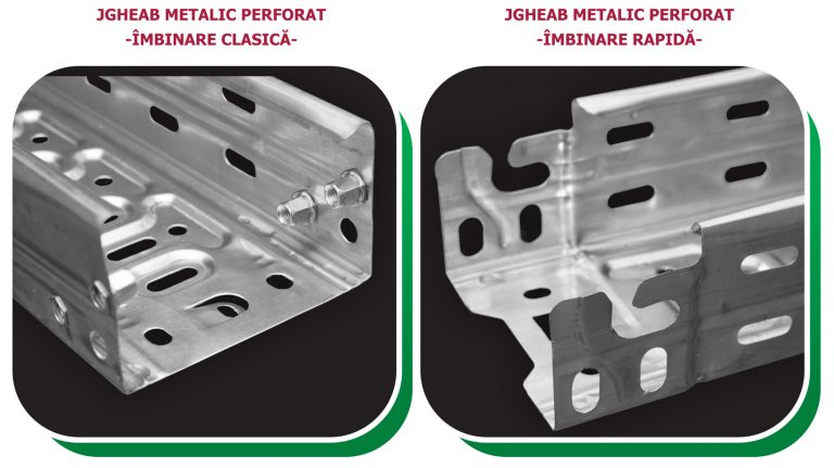 Jgheab metalic perforat ranforsat imbinare rapida 200x35x0,7mm bara 3m, comtec, mf0013-40025