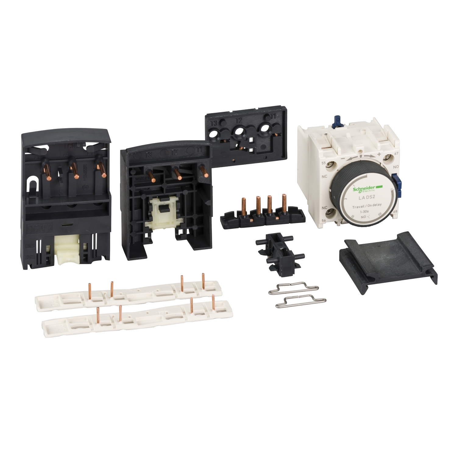 Kit pentru asamblarea starterelor stea delta pentru 3 x contactori LC1D09-D18 cu întrerupător GV2 montaj compact Schneider LAD912GV