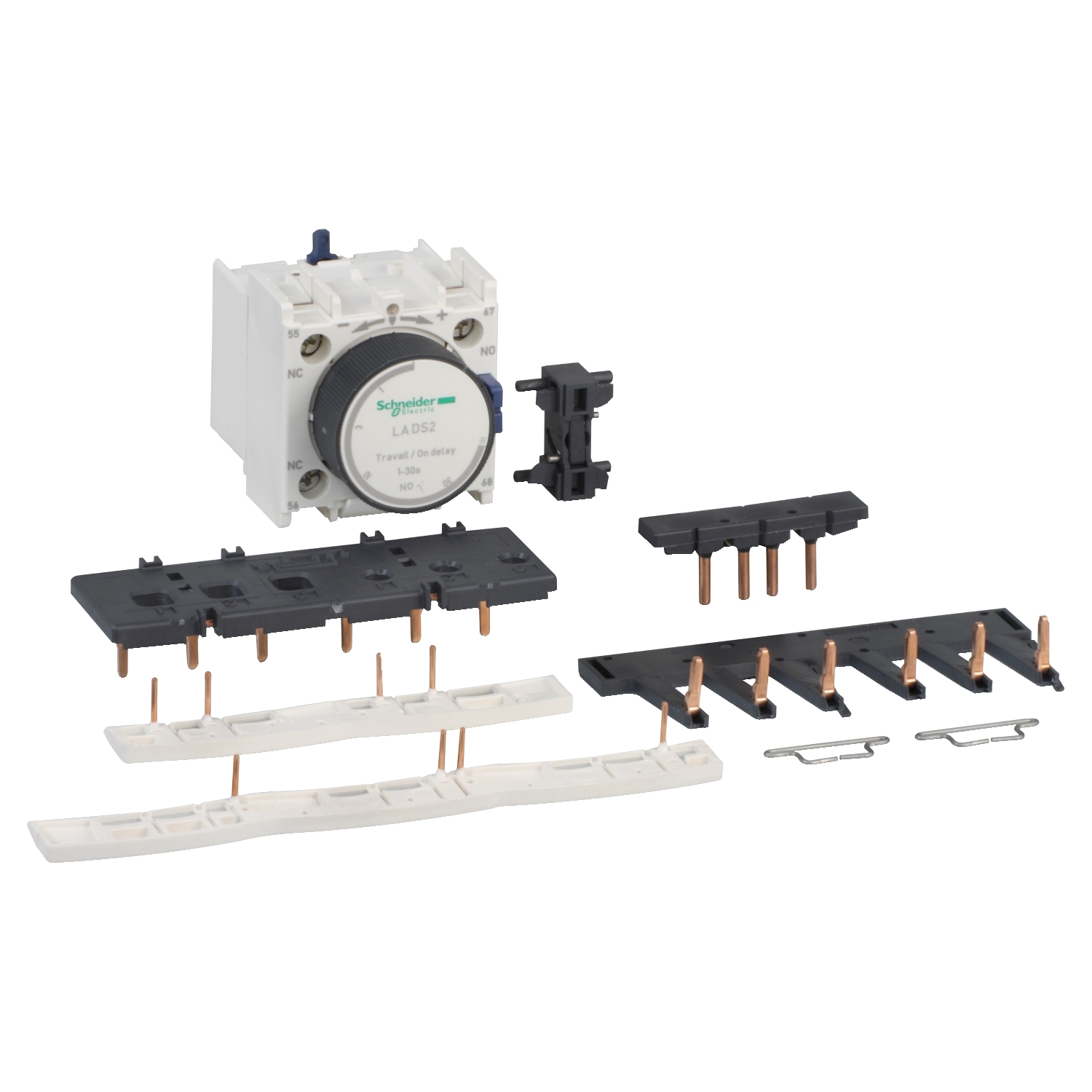 Kit pentru montaj starter stea delta pentru 3 x contactori LC1D09-D38 stea identica cu bloc de cronometru Schneider LAD91217