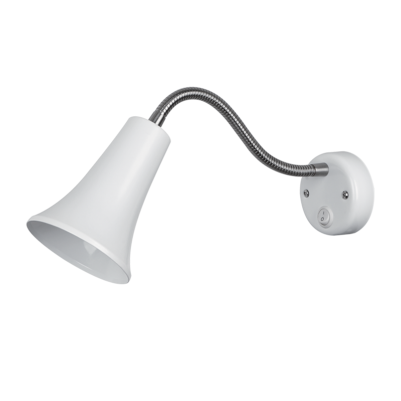 Aplica, Elmark, Sam, 1X E27, Alba‚, Cu, Intrerupator, L340Mm, 955Sam1W/Wh