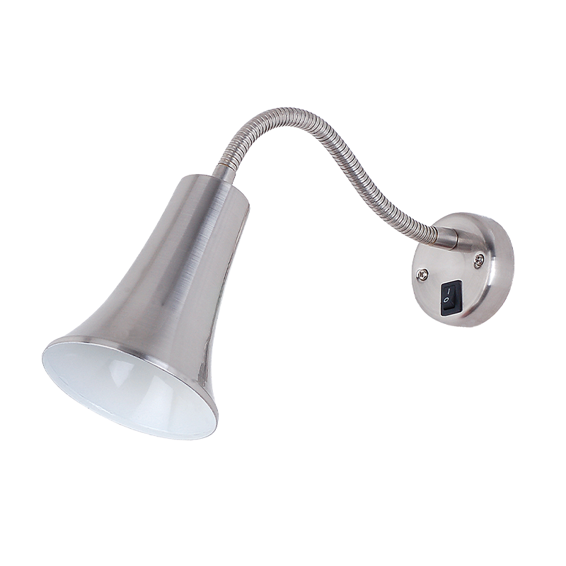 Aplica, Elmark, Sam, 1X E27, Nichel, Satinat, Cu, Intrerupator, L340Mm, 955Sam1W/Sn