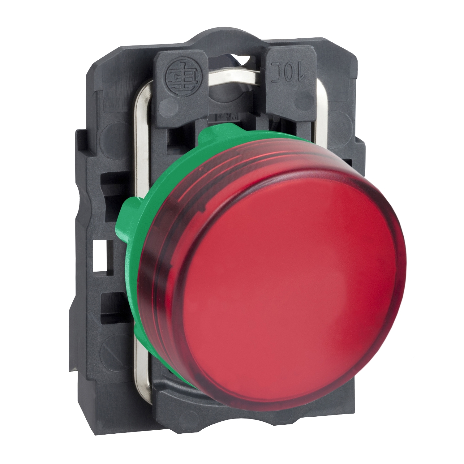 Lampa pilot complet rosie Ø22 lentile netede cu LED integral 24V, Schneider, XB5AVB4 